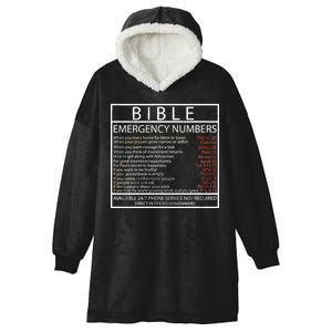 Bible Emergency Hotline Numbers Hooded Wearable Blanket