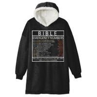 Bible Emergency Hotline Numbers Hooded Wearable Blanket