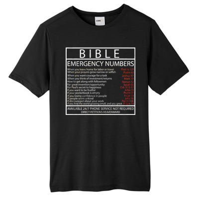 Bible Emergency Hotline Numbers Tall Fusion ChromaSoft Performance T-Shirt