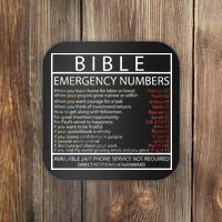 Bible Emergency Hotline Numbers Coaster