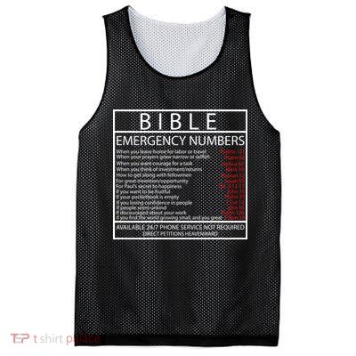 Bible Emergency Hotline Numbers Mesh Reversible Basketball Jersey Tank