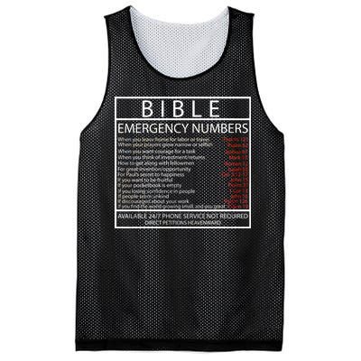 Bible Emergency Hotline Numbers Mesh Reversible Basketball Jersey Tank