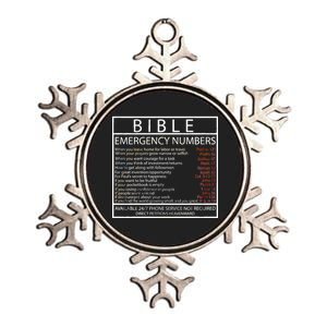 Bible Emergency Hotline Numbers Metallic Star Ornament