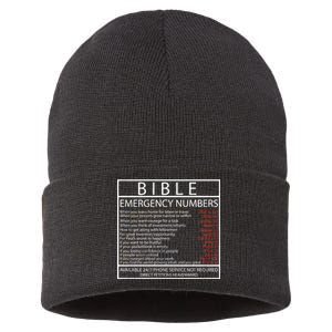 Bible Emergency Hotline Numbers Sustainable Knit Beanie