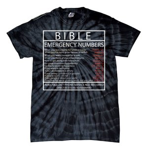 Bible Emergency Hotline Numbers Tie-Dye T-Shirt