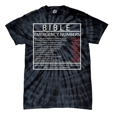 Bible Emergency Hotline Numbers Tie-Dye T-Shirt