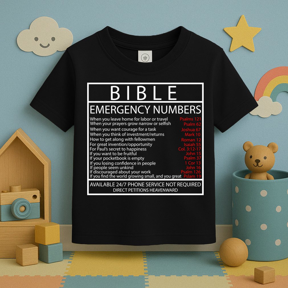 Bible Emergency Hotline Numbers Toddler T-Shirt