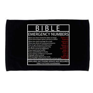 Bible Emergency Hotline Numbers Microfiber Hand Towel