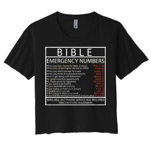 Bible Emergency Hotline Numbers Women's Crop Top Tee