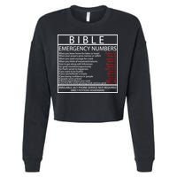 Bible Emergency Hotline Numbers Cropped Pullover Crew