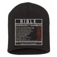 Bible Emergency Hotline Numbers Short Acrylic Beanie