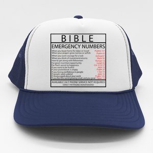 Bible Emergency Hotline Numbers Trucker Hat