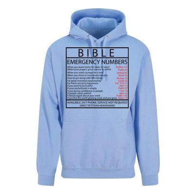 Bible Emergency Hotline Numbers Unisex Surf Hoodie