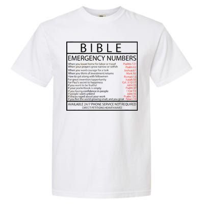 Bible Emergency Hotline Numbers Garment-Dyed Heavyweight T-Shirt