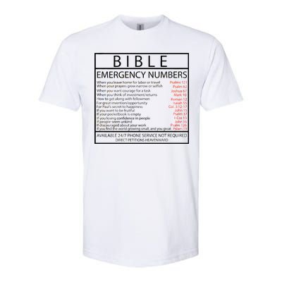 Bible Emergency Hotline Numbers Softstyle® CVC T-Shirt