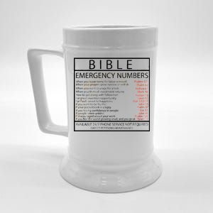 Bible Emergency Hotline Numbers Beer Stein