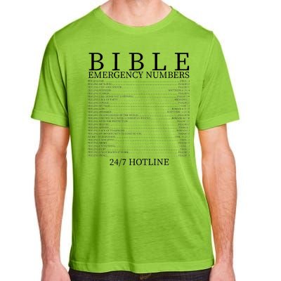 Bible Emergency Numbers Adult ChromaSoft Performance T-Shirt