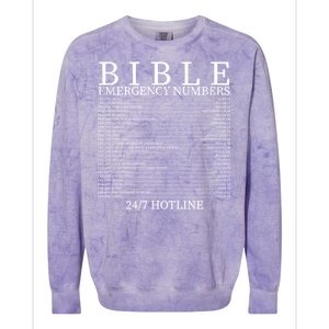 Bible Emergency Numbers Colorblast Crewneck Sweatshirt