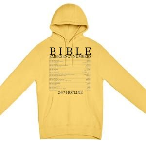 Bible Emergency Numbers Premium Pullover Hoodie