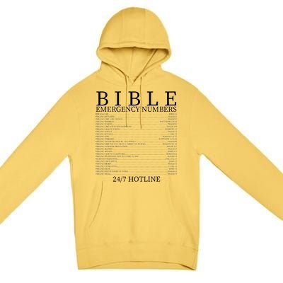 Bible Emergency Numbers Premium Pullover Hoodie