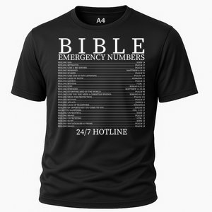 Bible Emergency Numbers Cooling Performance Crew T-Shirt