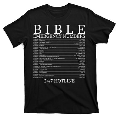 Bible Emergency Numbers T-Shirt