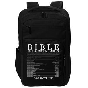 Bible Emergency Numbers Impact Tech Backpack