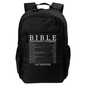 Bible Emergency Numbers Daily Commute Backpack