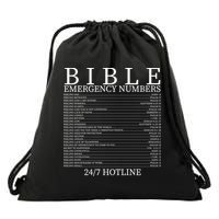 Bible Emergency Numbers Drawstring Bag