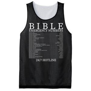 Bible Emergency Numbers Mesh Reversible Basketball Jersey Tank