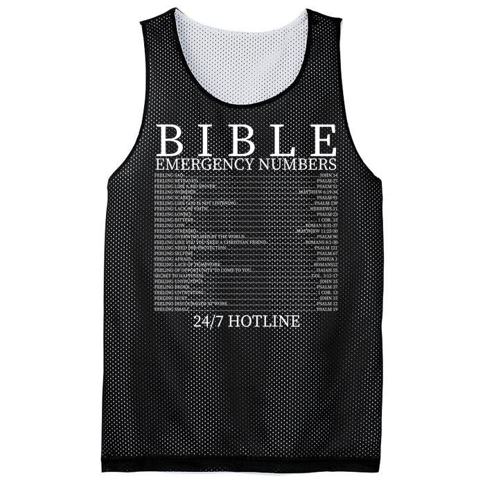 Bible Emergency Numbers Mesh Reversible Basketball Jersey Tank