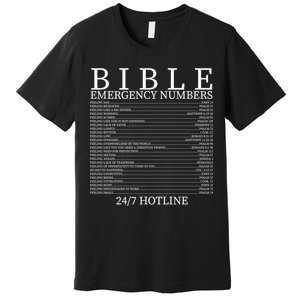 Bible Emergency Numbers Premium T-Shirt