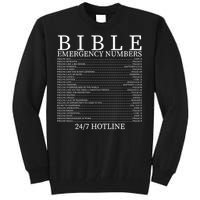 Bible Emergency Numbers Tall Sweatshirt