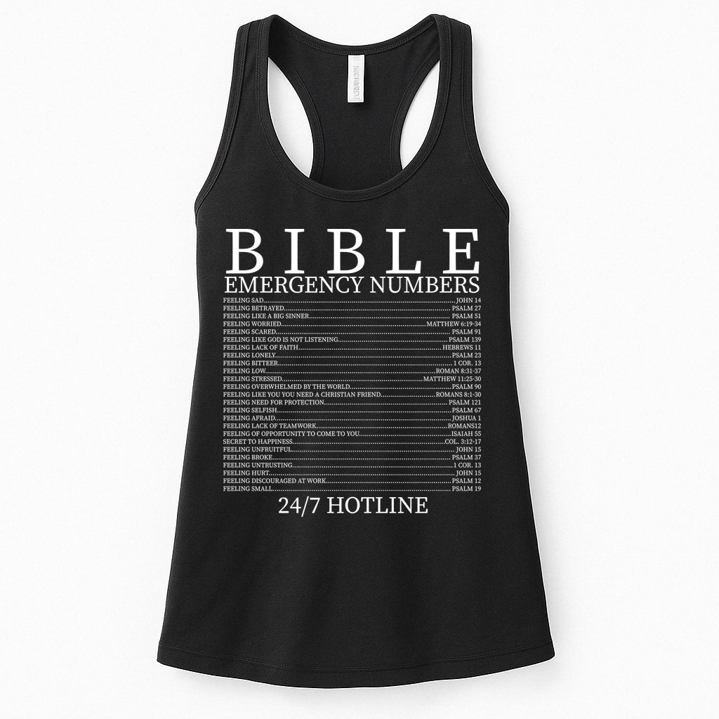 Bible Emergency Numbers Womens Tank Top
