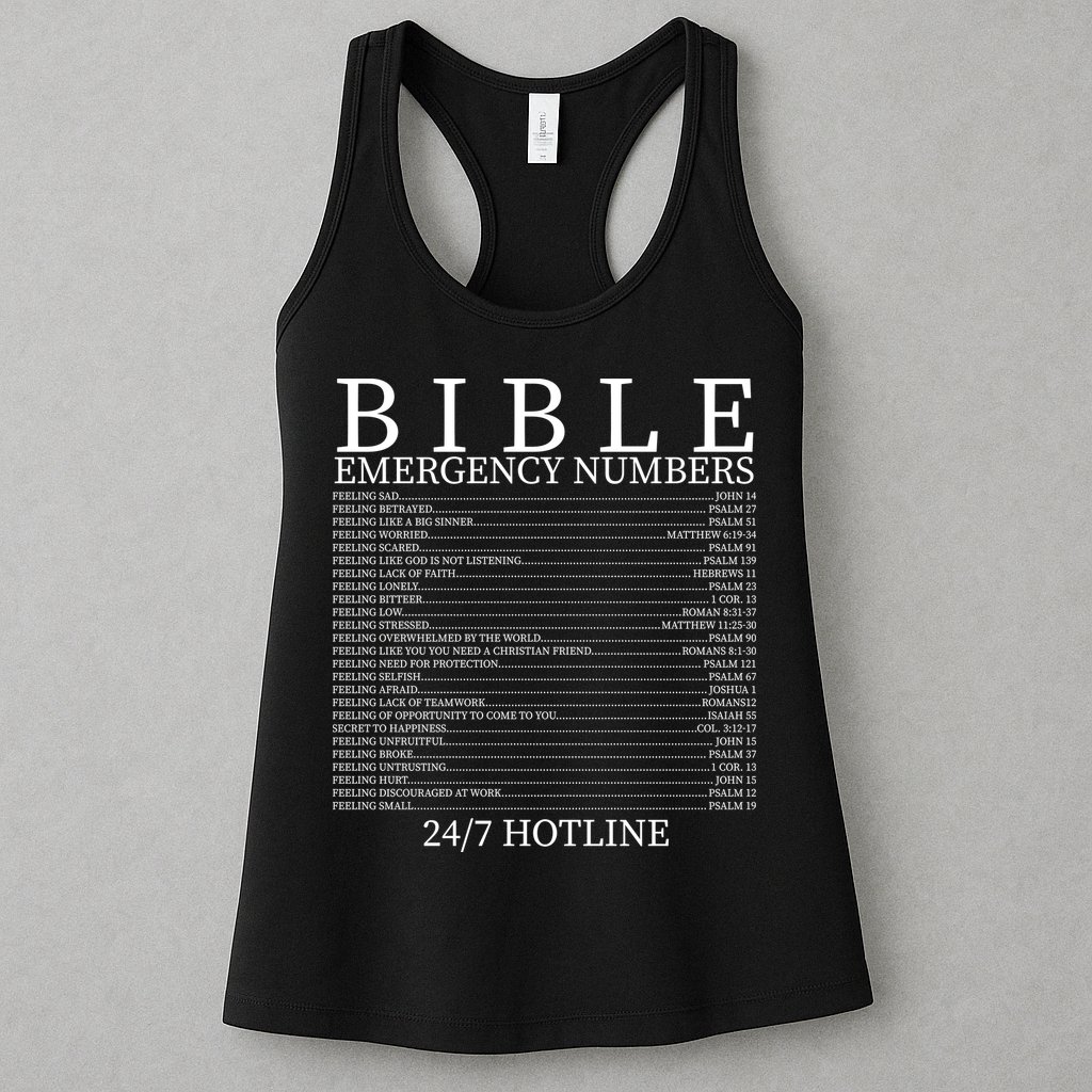 Bible Emergency Numbers Womens Tank Top