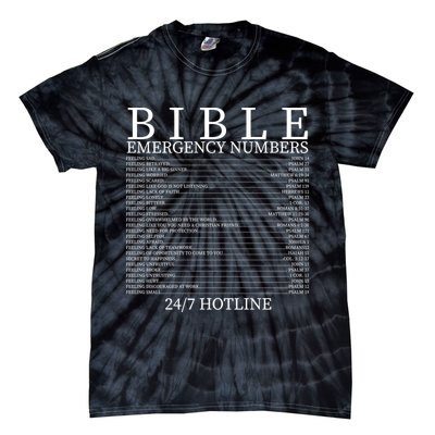 Bible Emergency Numbers Tie-Dye T-Shirt