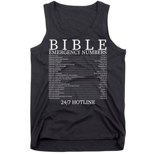 Bible Emergency Numbers Tank Top