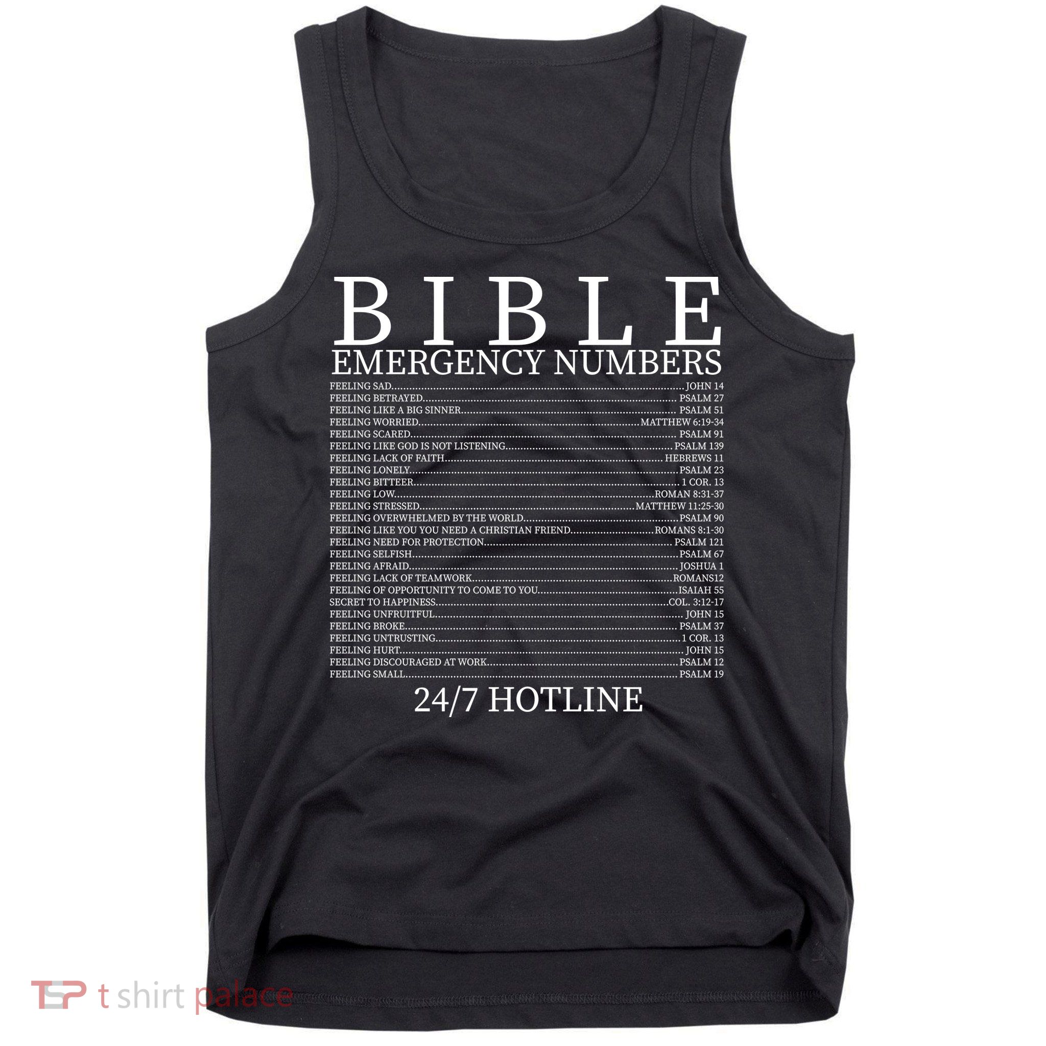 Bible Emergency Numbers Tank Top