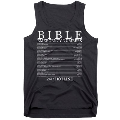 Bible Emergency Numbers Tank Top