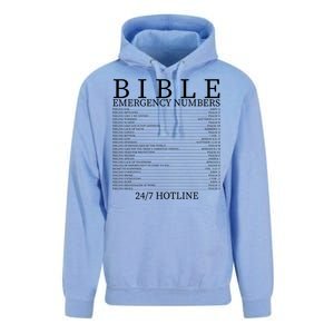 Bible Emergency Numbers Unisex Surf Hoodie