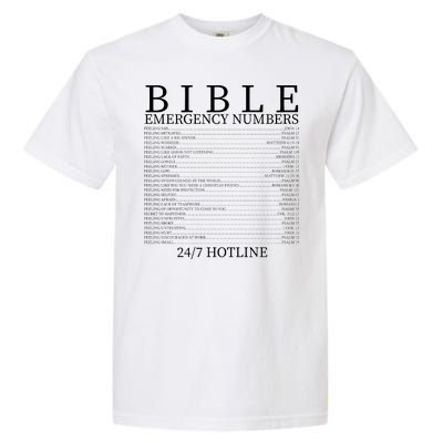 Bible Emergency Numbers Garment-Dyed Heavyweight T-Shirt