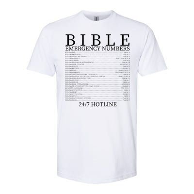 Bible Emergency Numbers Softstyle® CVC T-Shirt