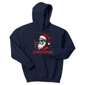 Bruh ItS Christmas In July Funny Summer Xmas American Flag Kids Hoodie