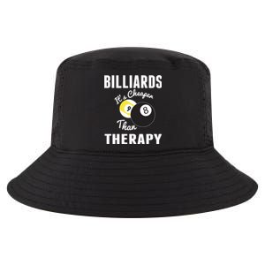 Billiards It's Cheaper Than Therapy Billiards Dad Gift For Father’s Day Cool Comfort Performance Bucket Hat