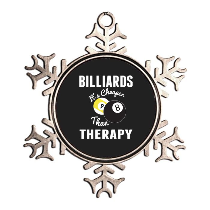 Billiards It's Cheaper Than Therapy Billiards Dad Gift For Father’s Day Metallic Star Ornament