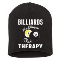 Billiards It's Cheaper Than Therapy Billiards Dad Gift For Father’s Day Short Acrylic Beanie