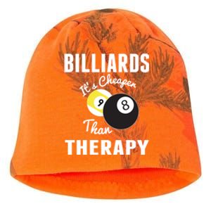 Billiards It's Cheaper Than Therapy Billiards Dad Gift For Father’s Day Kati - Camo Knit Beanie