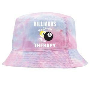 Billiards It's Cheaper Than Therapy Billiards Dad Gift For Father’s Day Tie-Dyed Bucket Hat