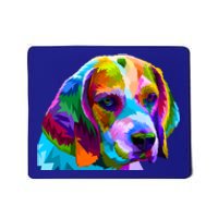 Beagle In Colorful Pop Art Design For Dog Owners Funny Gift Mousepad