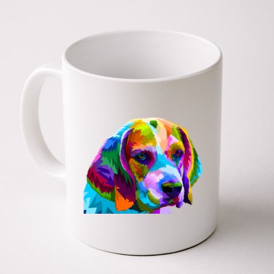 Beagle In Colorful Pop Art Design For Dog Owners Funny Gift Coffee Mug